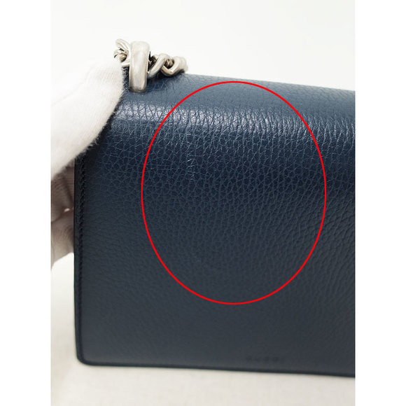 Gucci Dionysus Shoulder Bag Chain Navy Leather - Picture 5 of 8